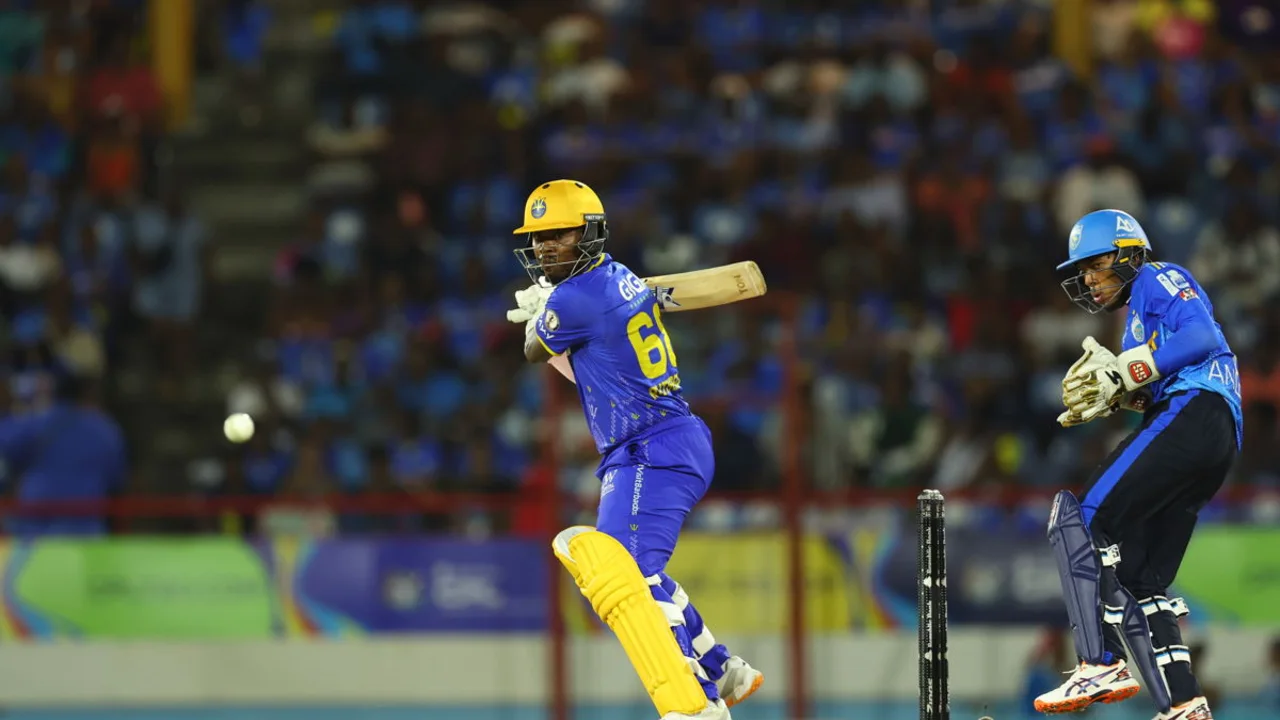 Barbados Tridents players celebrate against Saint Lucia Kings