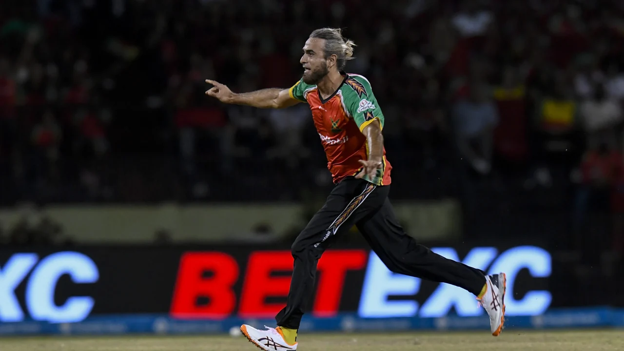 Guyana Amazon Warriors player bowling during a CPL match