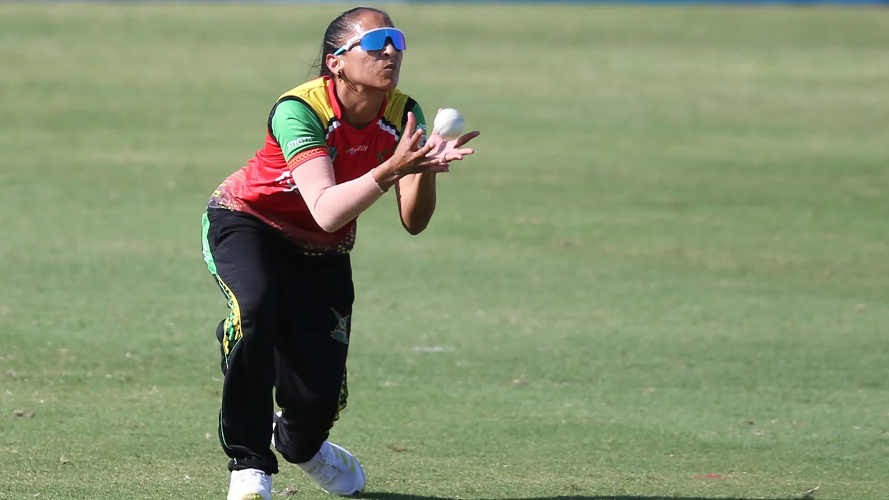 Jamaica Empress player taking a catch ahead of the 2026 Limacol WCPL