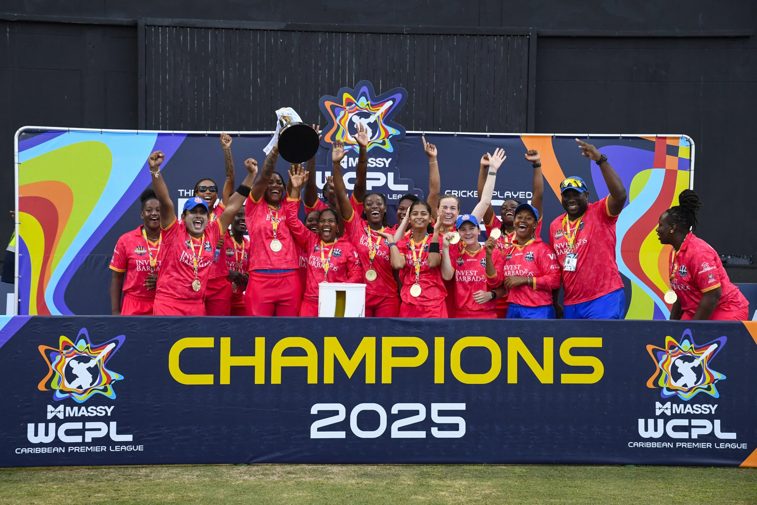 Women's Caribbean Premier League players during a cricket match