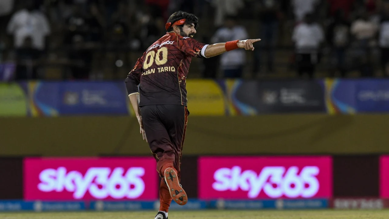 Trinbago Knight Riders batter playing a shot during a CPL match
